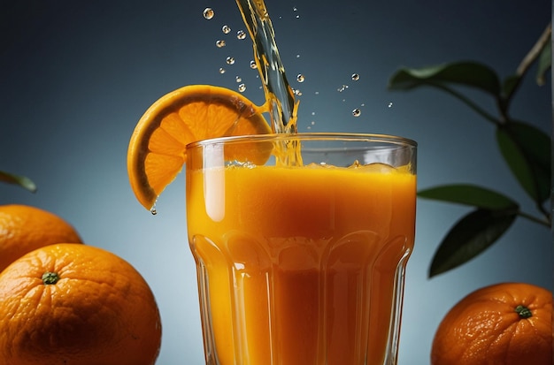 新鮮に圧縮されたオレンジジュース