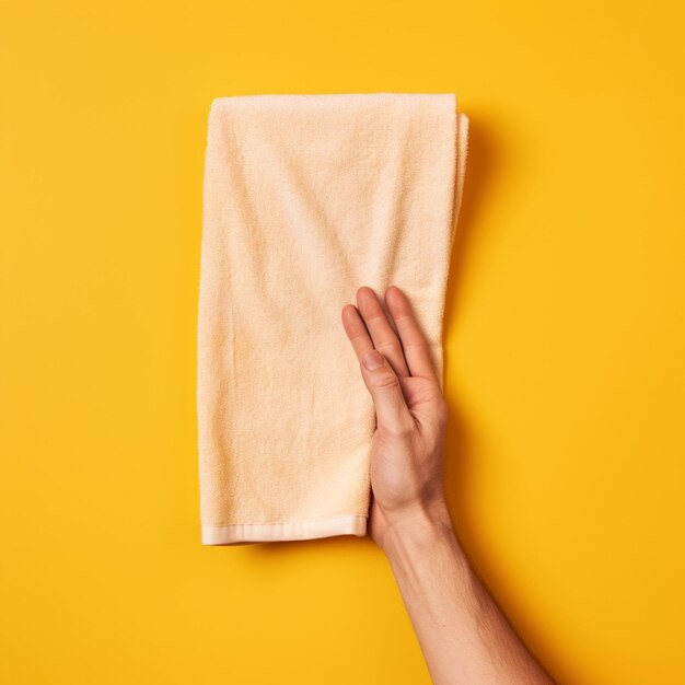 Fresh Start Caucasian Male Hand with Towel