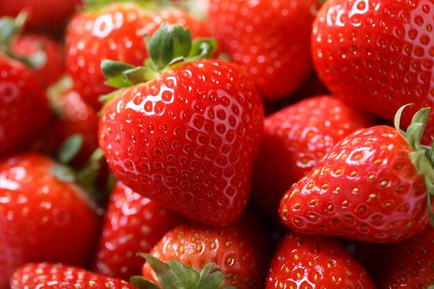 Photo fresh strawberries as background