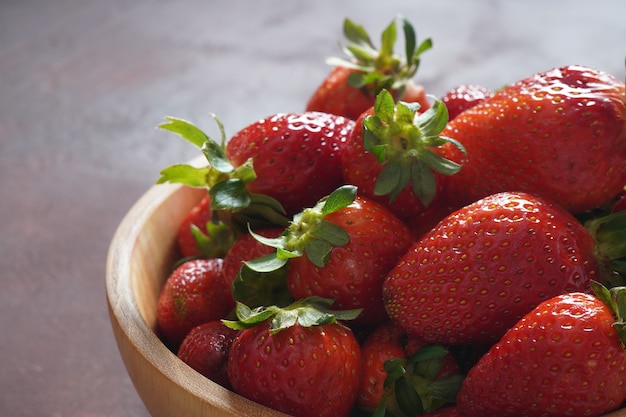 Fresh strawberries in a bowl