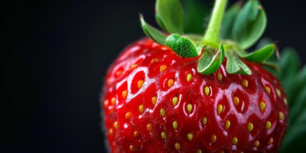 fresh strawberries closeup Generative AI