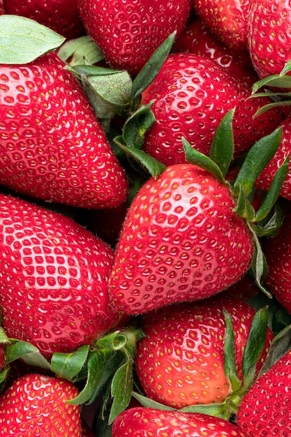 Fresh strawberries closeup