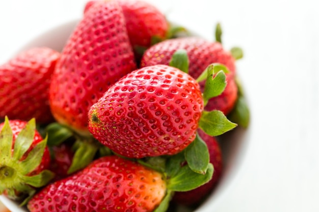 Fresh strawberries from local organic garden.