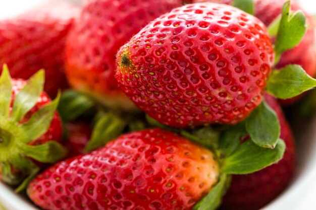 Fresh strawberries from local organic garden.