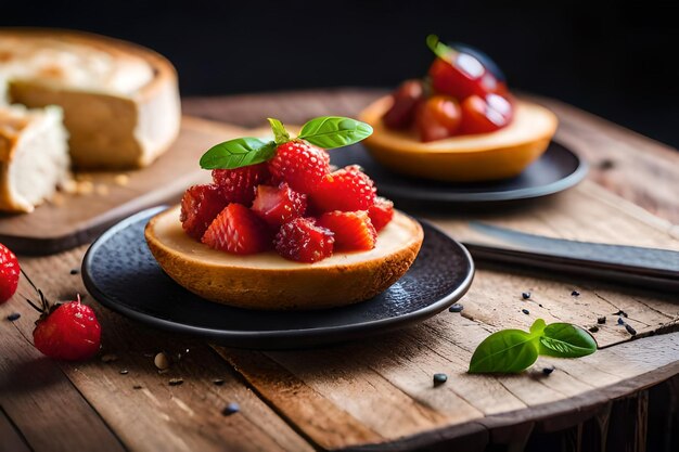 fresh strawberries on a plate with a knife