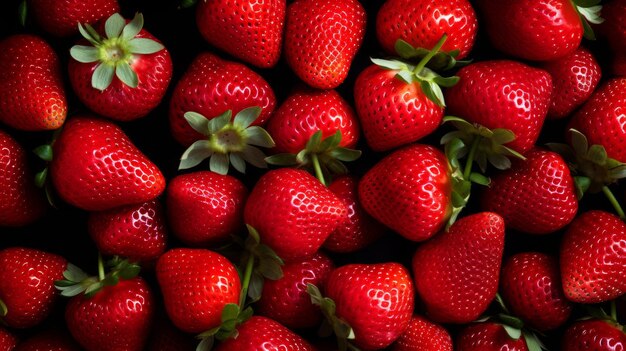 Fresh strawberry as background neural network ai generated