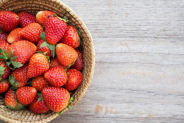 Fresh strawberry in basket