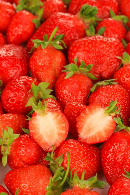 Fresh strawberry close up