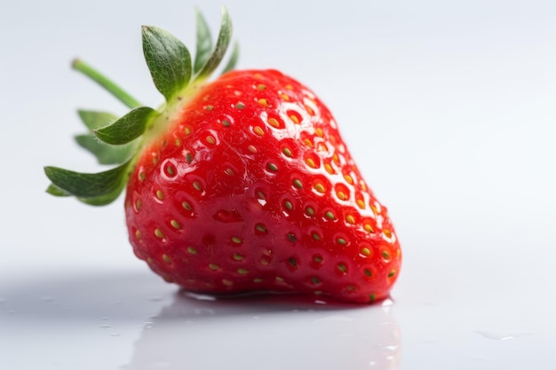 Fresh strawberry food Macro ripe Generate Ai