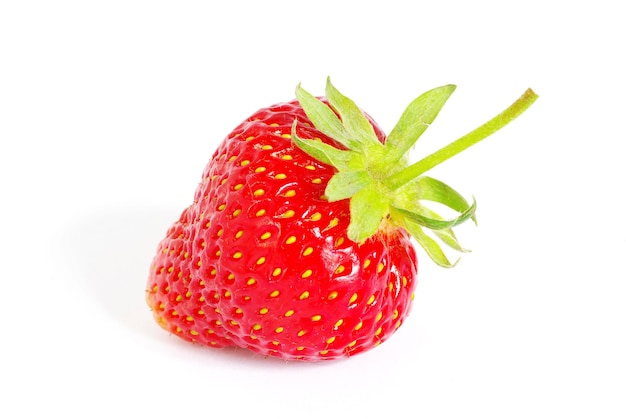 The fresh strawberry isolated on white background