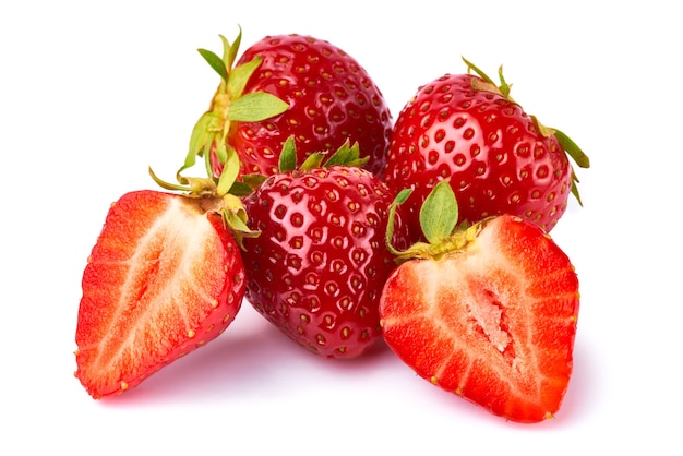 fresh strawberry isolated on white