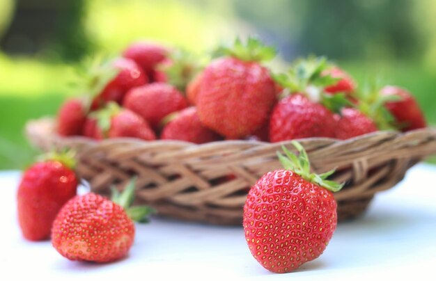 Fresh strawberry outdoor