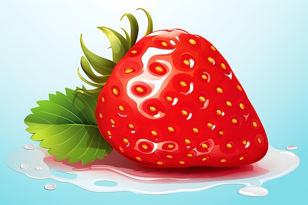 Photo fresh strawberry splash