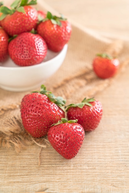 fresh strawberry on table