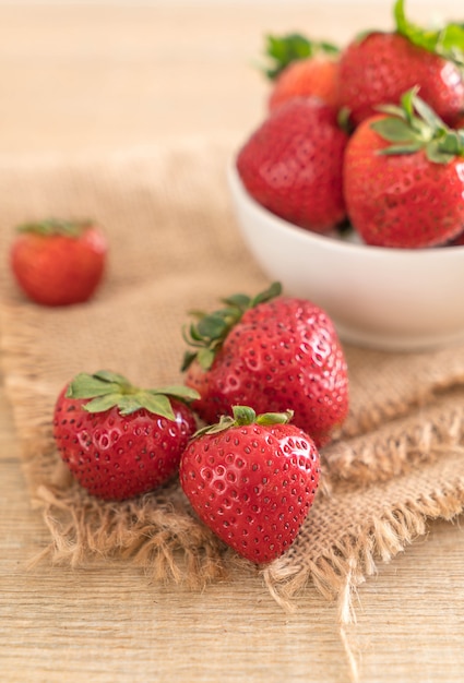 fresh strawberry on table