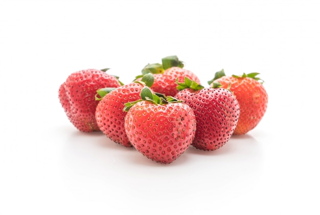 fresh strawberry on white background