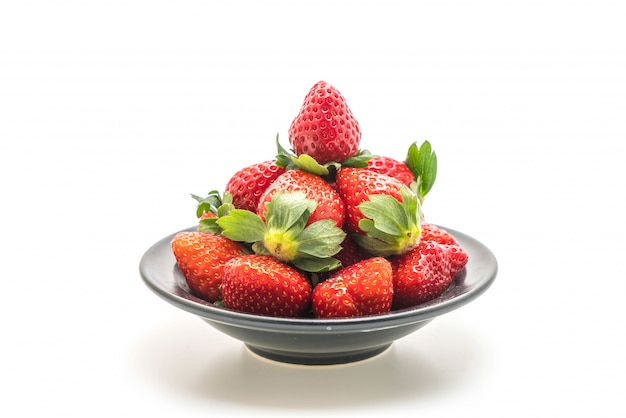 fresh strawberry on white background