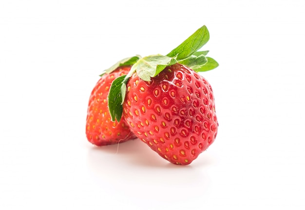 fresh strawberry on white background