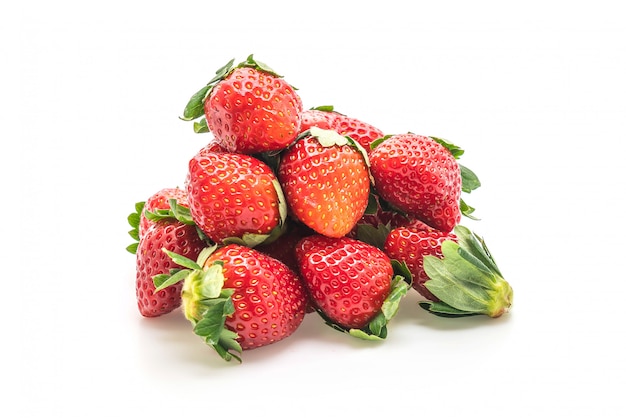 fresh strawberry on white background