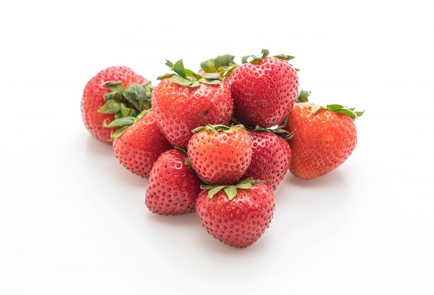 fresh strawberry on white background