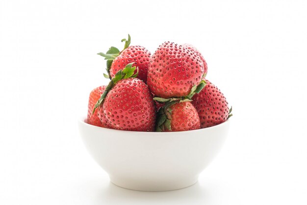 fresh strawberry on white background