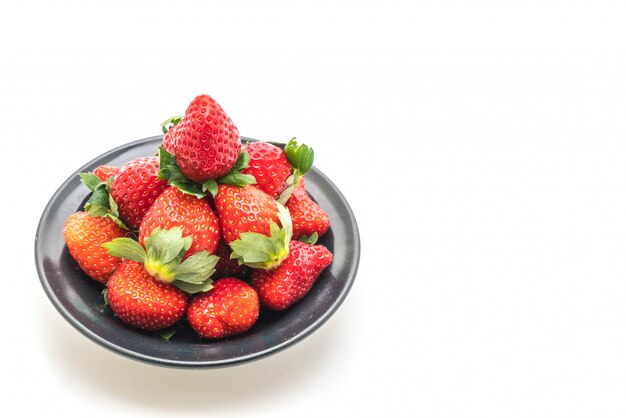 fresh strawberry on white background