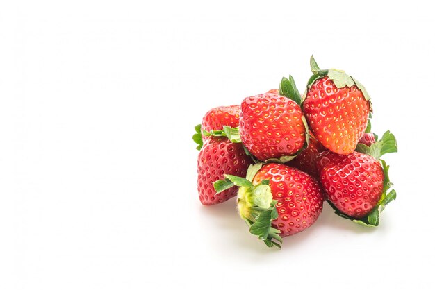 fresh strawberry on white background