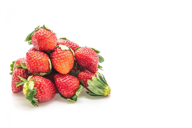 fresh strawberry on white background