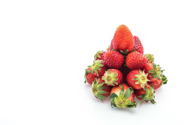 Photo fresh strawberry on white