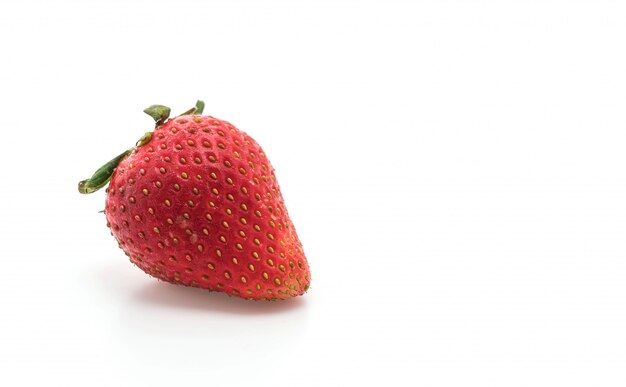 fresh strawberry on white