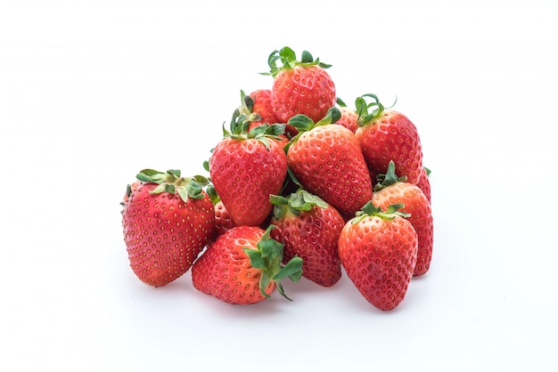 fresh strawberry on white