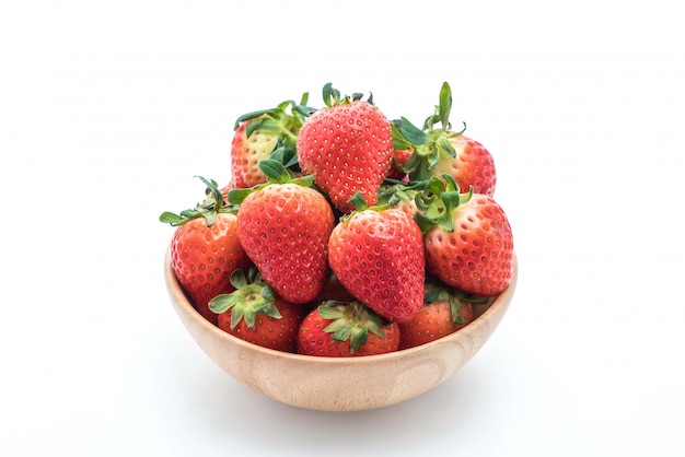 fresh strawberry on white