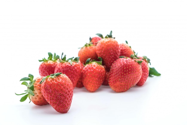 fresh strawberry on white