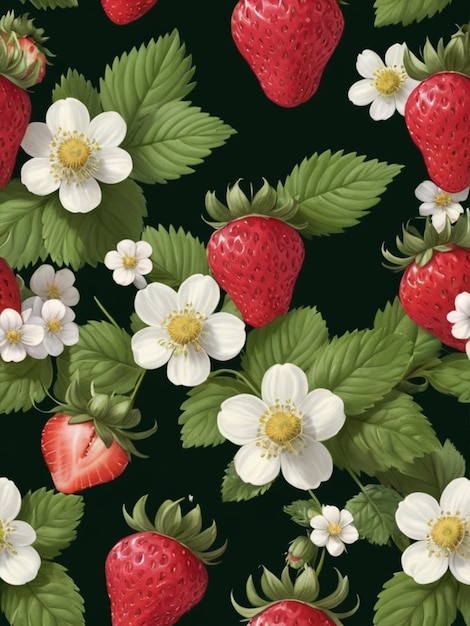 Fresh strawberrys for social media template design post banner and strawberry juice