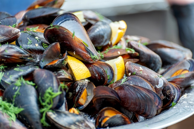 Fresh street food closeup