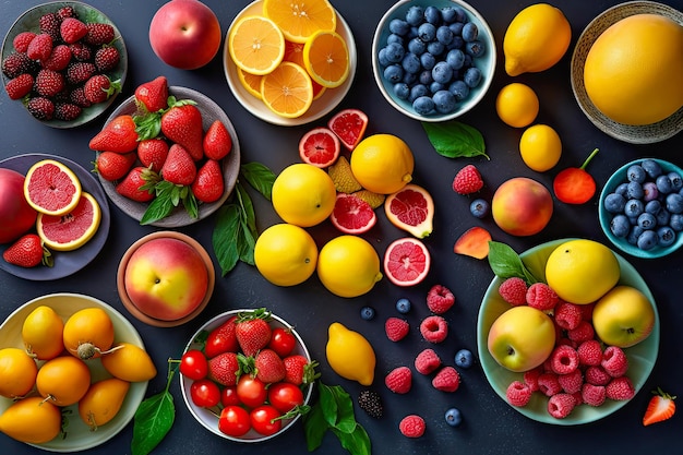 Fresh summer fruits