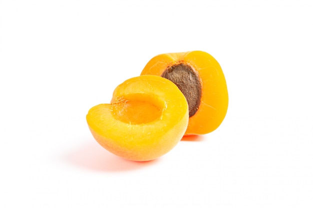 Fresh sweet apricots isolated 