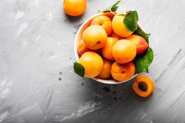 Fresh sweet apricots