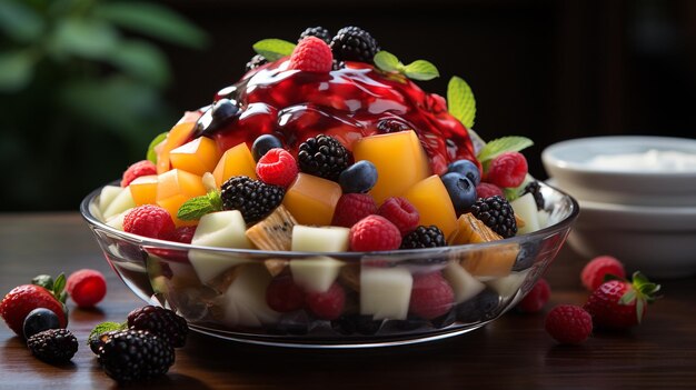 Fresh and sweet fruit salad