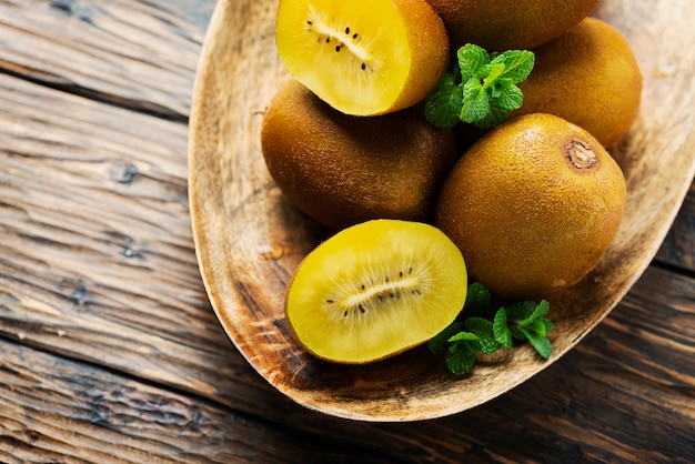 Fresh sweet gold kiwi