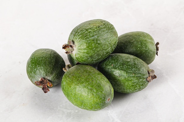 Fresh sweet juicy ripe feijoa