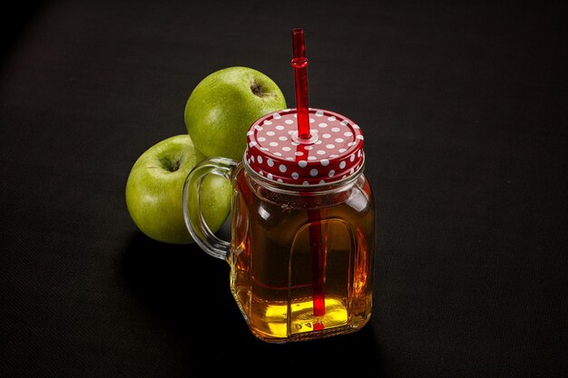 Fresh sweet natural apple juice