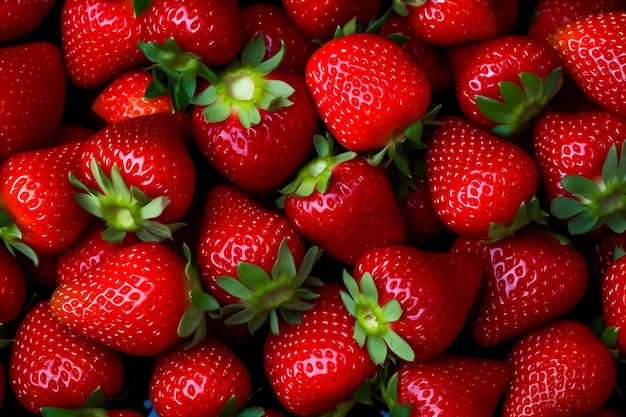 Fresh and sweet strawberrys background A close up of strawberry