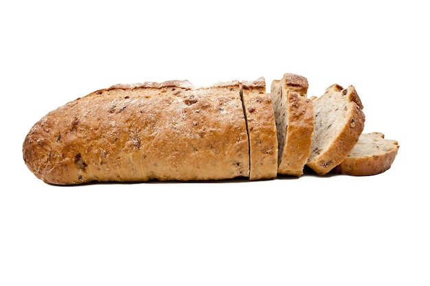 Fresh sweet white bread isolated, fresh pastries