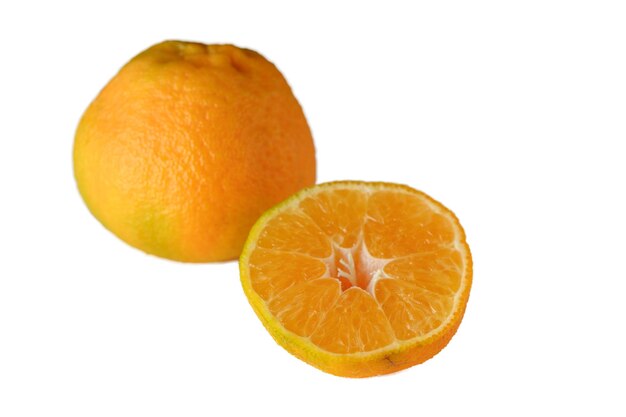 fresh tangerine on white background 1