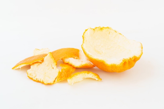 Fresh tangerine on white background