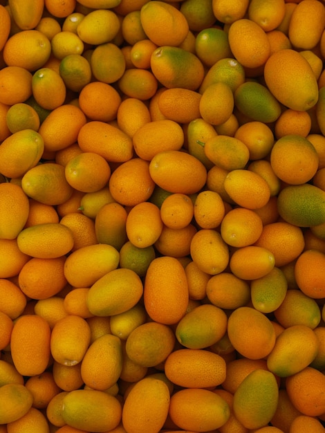 Photo fresh tangerines at the market