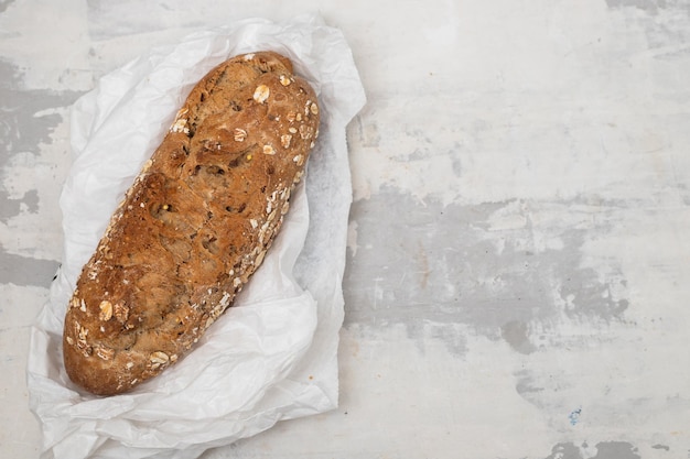 Fresh tasty bread with seeds and cereals