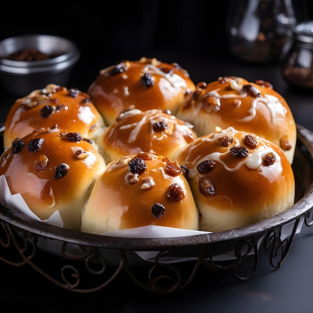 Fresh and tasty buns photo