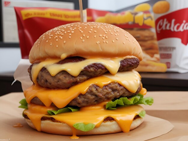 fresh tasty burger with Vegetarian lentil burger